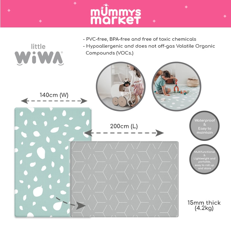 Little Wiwa Natur Sage Generos Playmat (200cm x 140cm x 15mm)